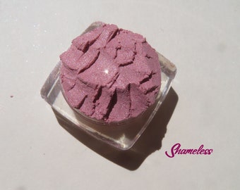 SHAMELESS - Pale Pink Shimmer Loose Pigment Mineral Eye Shadow, Carmine Free, Vegan Cruelty Free Mineral Eyeshadow