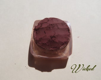 WICKED - Dark Red Matte Mineral Eye Shadow, Vegan, Loose Pigments, Carmine-Free No Cosmetic Dyes, Cruelty-free Mineral Eyeshadow