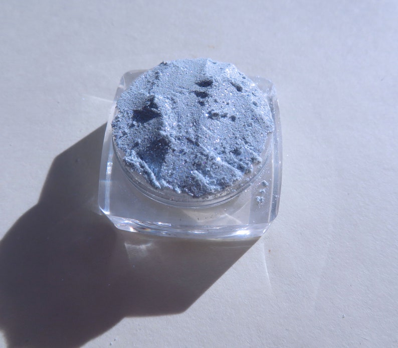 FROZEN Pale Sky Blue Sparkly Shimmer Mineral Eye Shadow, Loose Pigments, Cruelty-free, Vegan Mineral Eyeshadow image 7
