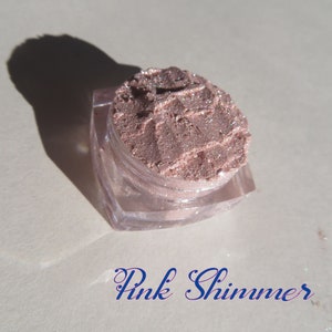 PINK SHIMMER - Pale Pinky Brown Shimmer Loose Pigment Vegan Mineral Eye Shadow, Carmine-Free Cruelty-Free Mineral Makeup