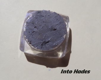 Into Hades - Dark Blue Shimmery Mineral Eyeshadow: Vegan Loose Pigment Eyeliner