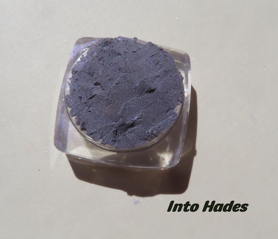 Into Hades - Dark Blue Shimmery Mineral Eyeshadow: Vegan Loose Pigment Eyeliner