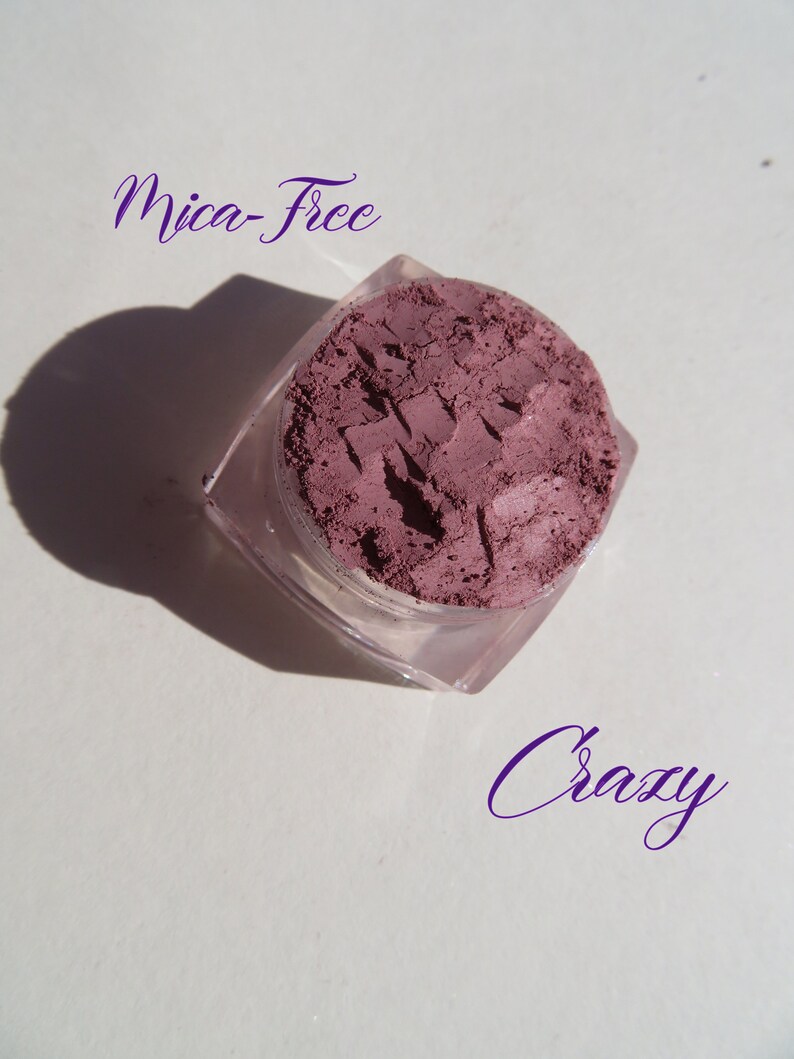 CRAZY Mica-Free Pinky Brown Matte Loose Pigment Mineral Eyeshadow, Vegan, Cruelty Free Mineral Eye Shadow image 8