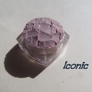 ICONIC - Purple Semi-Sheer Sparkly Shimmer Vegan Mineral Eyeshadow, Loose Pigments, Heavy Shimmer Mineral Eye Shadow