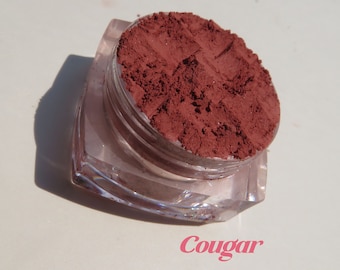 COUGAR - Loose Powder Orange Brown Mineral Blush, Vegan Carmine Free, Cruelty-free, Matte Loose Mineral Pigments Blush / Eyeshadow