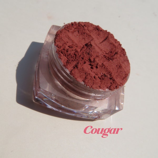 COUGAR - Loose Powder Orange Brown Mineral Blush, Vegan Carmine Free, Cruelty-free, Matte Loose Mineral Pigments Blush / Eyeshadow