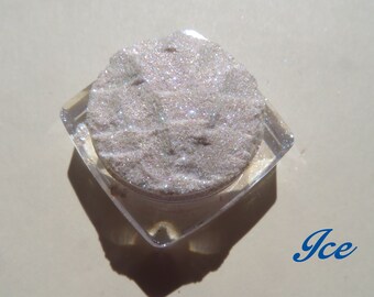 ICE: White Glitter Blue Shimmer Mineral Eyeshadow - Vegan Highlighter