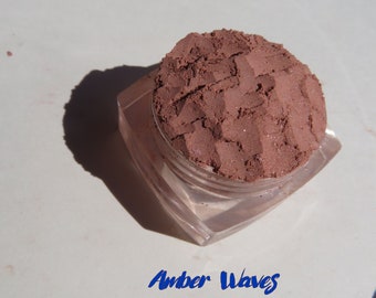 AMBER WAVES - Blush Brown Shimmer Mineral Eyeshadow, Gold Highlights, Cruelty-Free, Loose Pigments, Vegan Mineral Eye Shadow