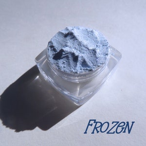 FROZEN - Pale Sky Blue Sparkly Shimmer Mineral Eye Shadow, Loose Pigments, Cruelty-free, Vegan Mineral Eyeshadow