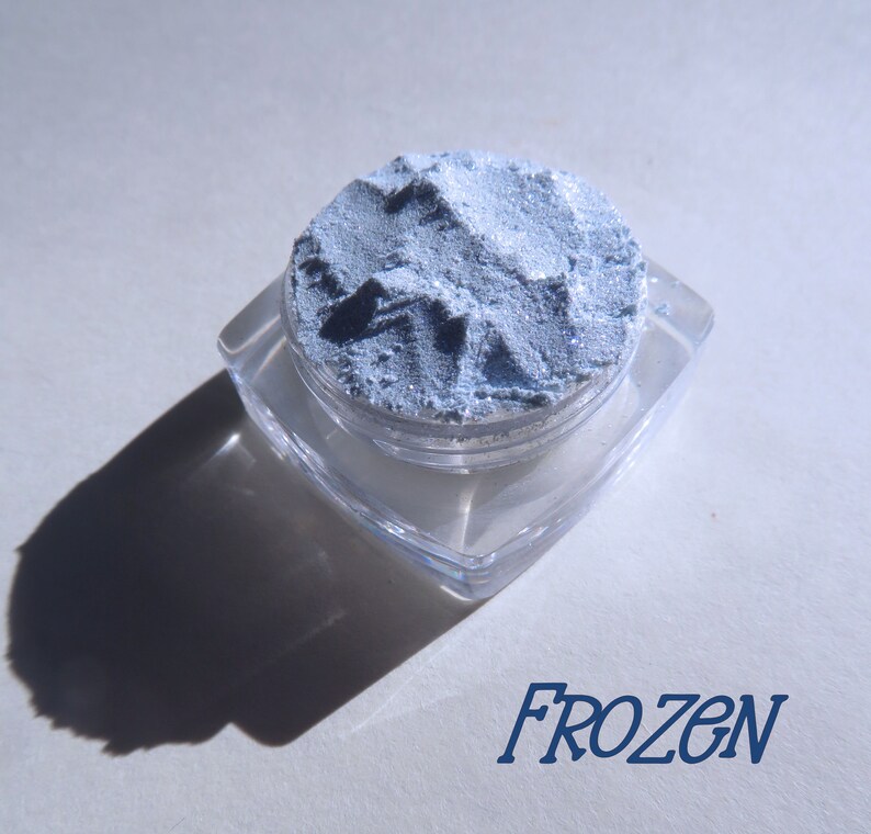 FROZEN Pale Sky Blue Sparkly Shimmer Mineral Eye Shadow, Loose Pigments, Cruelty-free, Vegan Mineral Eyeshadow image 1