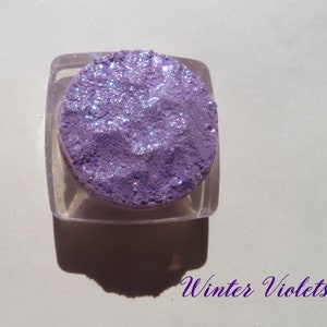 Winter Violets Mineral Eyeshadow: Purple Blue Shimmer, Vegan Mineral Makeup