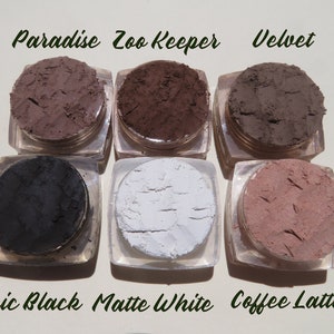 6 Piece Matte/Semi-Matte Vegan Mineral Eye Shadow Makeup Gift Set, Cruelty-Free, Loose Powder Mineral Eyeshadows Gift Set For Her