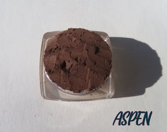 ASPEN - Titanium Dioxide Free Matte Dark Brown Mineral Eyeshadow, Loose Pigments Vegan Cruelty-Free, Mineral Makeup Eye Shadow