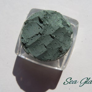 SEA GLASS - Dark Green Shimmer Mineral Eyeshadow, Vegan Loose Pigments, Cruelty-Free Mineral Eyeshadow