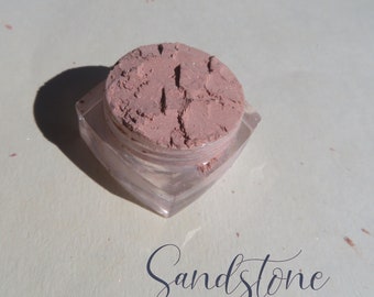 SANDSTONE - Sandy Brown Shimmer Mineral Eyeshadow, Loose Pigments, Cruelty-Free Vegan Mineral Eye Shadow