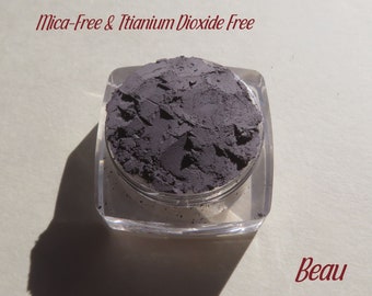 BEAU - Matte Brown Gray Mica-Free & Titanium Dioxide Free Loose Mineral Eyeshadow, Vegan Loose Minerals Pigments, Eco-Friendly Eye Makeup