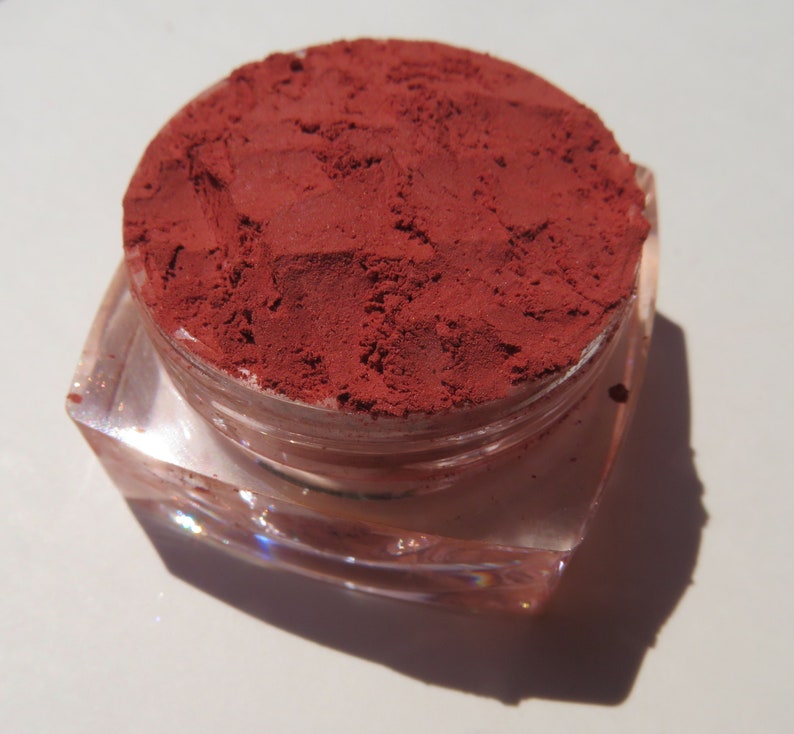 KARMA Orange Red Vegan Matte Loose Mineral Eyeshadow, Titanium Dioxide Free, Eco Friendly Cruelty-Free, Pure Mineral Eye Shadow image 2