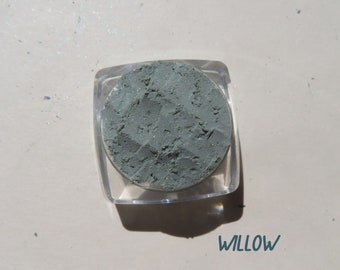 Willow - Shimmer Green Gray Loose Powder Mineral Eyeshadow, Cruelty Free, Eco-Friendly, Vegan Mineral Eye Shadow