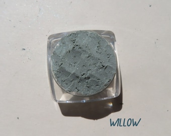 Willow Shimmer Mineral Eyeshadow: Green Gray Vegan Makeup