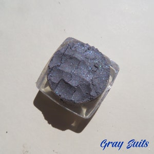 GARY SUITS - Dark Gray Blue Shimmer Vegan Mineral Eyeshadow, Loose Pigments, Always Cruelty Free, Mineral Eye Shadow