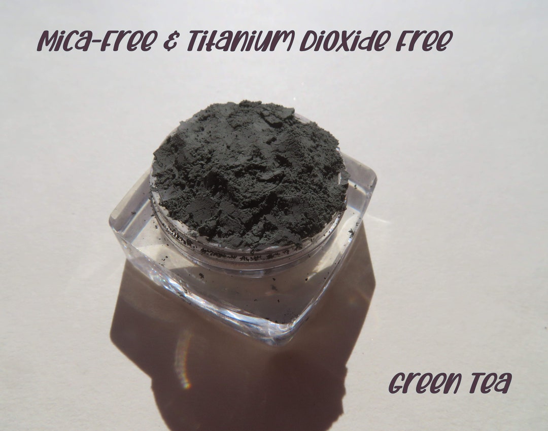 Micatea Green Tea - Mineral Eyeshadow: Dark Matte Green, Mica-free and Titanium ...