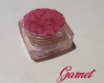 GARNET - Rot Orange Schimmer Vegan Mineral Lidschatten, lose Pigmente, Karmin frei, Grausamkeit frei, rein natürlicher mineralischer Lidschatten