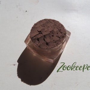 Zookeeper Dark Matte Brown Mineral Eyeshadow: Vegan Loose Pigment Eyeliner