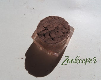 ZOOKEEPER - Dark Matte Brown Mineral Eye Shadow, Loose Pigment Powder Eyeliner, Cruelty-Free Vegan Mineral Eyeshadow