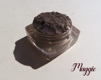 MAGGIE - Dark Brown Shimmer Loose Mineral Eyeshadow, Loose Pigments Cruelty-Free, Vegan Mineral Eye Shadow