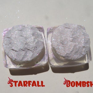 Sparkly Shimmer Eye Glitter: Vegan Loose Pigment Eyeshadow - Starfall & Bombshell