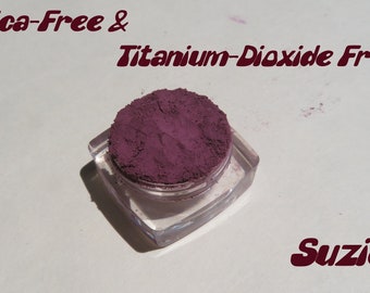 SUZIE - Dark Matte Purple, Mica-Free & Titanium Dioxide Free - Vegan Loose Pigment Mineral Eye Shadow, Cruelty Free, Mineral Eyeshadow