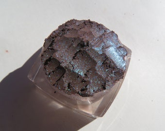 RIVALS - Dark Brown With Green Blue Shimmers Mineral Eyeshadow, Loose Pigments, Cruelty Free Vegan Mineral Eye Shadow