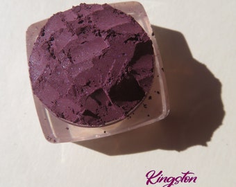 KINGSTON - Dark Purple Shimmer Vegan Mineral Eye Shadow, Eco-Friendly Loose Pigments, Cruelty-Free, Pure Mineral Eyeshadow