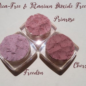 Pink Shades of Matte Titanium Dioxide Free/Mica-Free Mineral Eyeshadows, Loose Pigments, Vegan Cruelty-Free, Mineral Eye Shadow Gift Set
