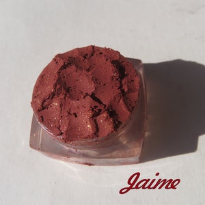 JAIME - Ziegelrot Orange Schimmer Mineral lose Pigmente Lidschatten, vegan, karminfrei, tierversuchsfrei, umweltfreundlicher Lidschatten
