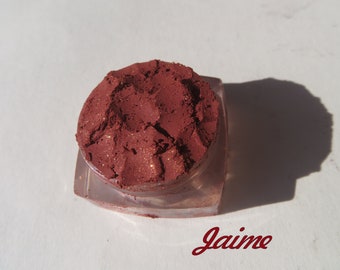 JAIME - Brick Red Orange Shimmer Mineral Loose Pigments Eyeshadow, Vegan Carmine-Free Cruelty-free, Eco-Friendly Eyeshadow