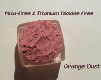 ORANGE DUST - Matte Pale Orange Mica-Free & Titanium Dioxide Free Mineral Eye Shadow, Vegan Loose Pigments Cruelty-Free, Mineral Eyeshadow