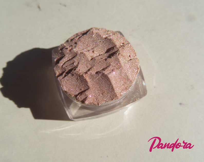 PANDORA Nude Semi-Sheer Sparkly Shimmer Vegan Mineral Eyeshadow, Loose Pigments, Heavy Shimmer Mineral Eye Shadow image 8