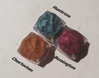 Shimmer Mineral Eyeshadow Set: Huntress, Charleston, Remington - Vegan Makeup Gift