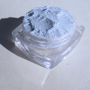 FROZEN Pale Sky Blue Sparkly Shimmer Mineral Eye Shadow, Loose Pigments, Cruelty-free, Vegan Mineral Eyeshadow image 4
