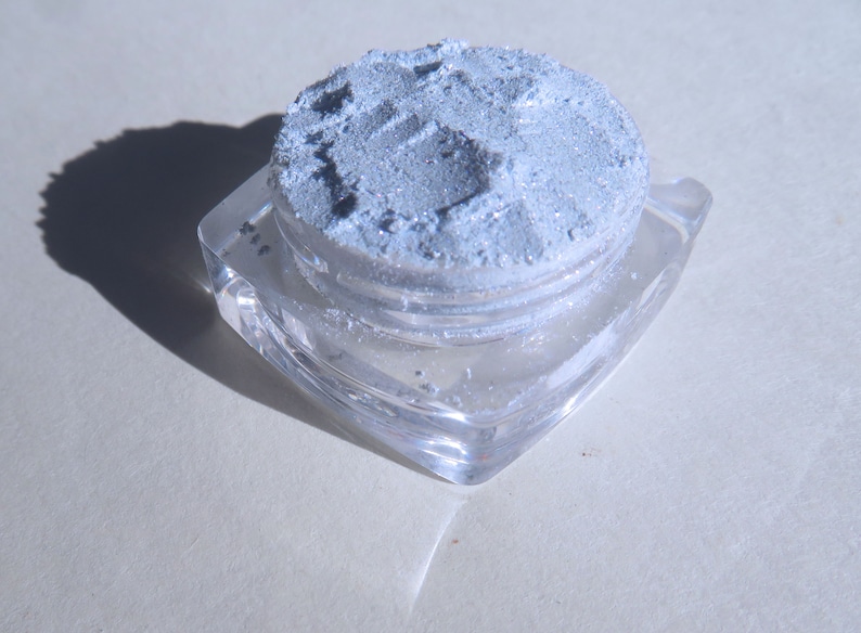 FROZEN Pale Sky Blue Sparkly Shimmer Mineral Eye Shadow, Loose Pigments, Cruelty-free, Vegan Mineral Eyeshadow image 4