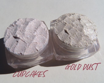 Sparkly Mineral Eyeshadow Gift Set: Gold Dust & Cupcakes, Cruelty-Free