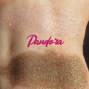 PANDORA Nude Semi-Sheer Sparkly Shimmer Vegan Mineral Eyeshadow, Loose Pigments, Heavy Shimmer Mineral Eye Shadow image 9