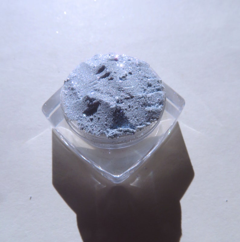 FROZEN Pale Sky Blue Sparkly Shimmer Mineral Eye Shadow, Loose Pigments, Cruelty-free, Vegan Mineral Eyeshadow image 2