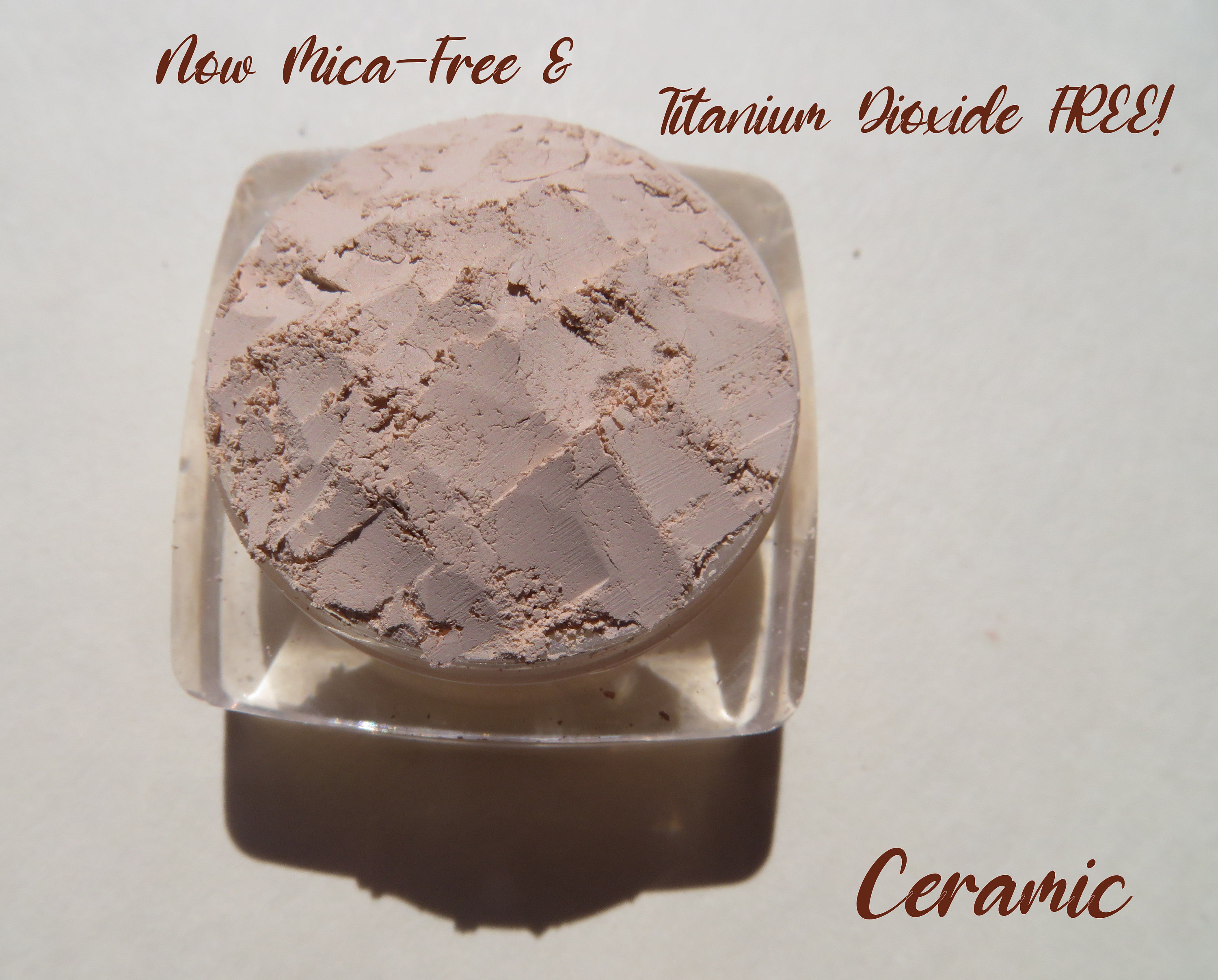 Ceramic Eyeshadow: Matte Pale Brown Mineral Loose Pigment, Mica & Titanium Dioxide Free