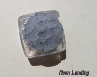 MOON LANDING - Fard à paupières minéral gris pâle mat, poudre libre, ombre à paupières minérale végétalienne