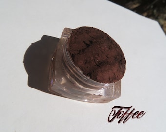 TOFFEE - Matte Dark Black Brown Mineral Eyeshadow: Vegan Eyebrow-Eyeliner Shade