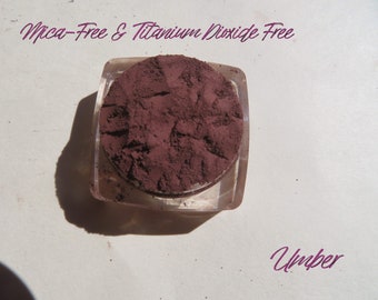 UMBER - Matte Dark Brown Mica-Free & Titanium Dioxide Free Mineral Eyeshadow, Vegan, Loose Pigments, Cruelty-Free