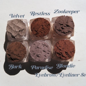 Vegan Matte Brown Mineral Eyeshadow Set: Cruelty-Free Loose Pigments