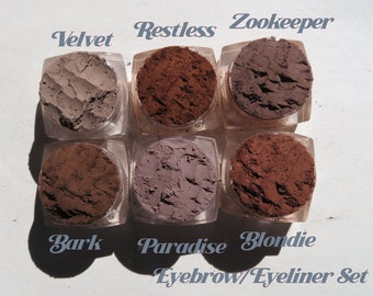Vegan Matte Brown Mineral Lidschatten Set: Ohne Tierversuche Lose Pigmente
